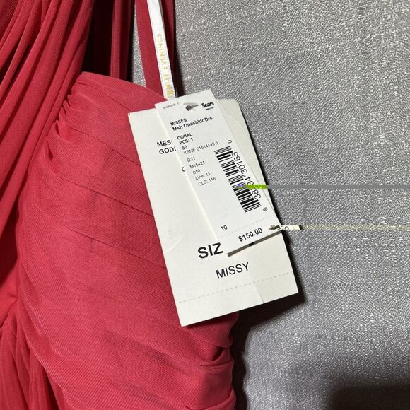 Ignite Evenings by Carol Lin Coralone shoulder formal dress sz 10 bridesmaid - Picture 4 of 9